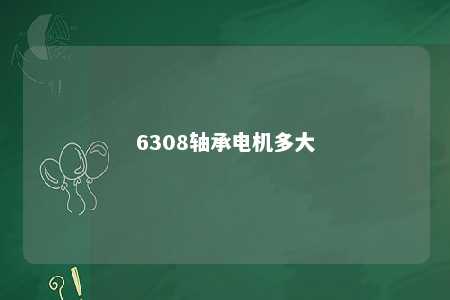 6308轴承电机多大 